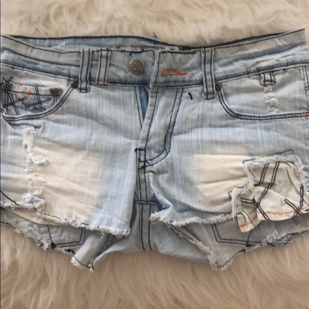 Denim cut off shorts